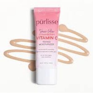 Purlisse Sheer Glow Strawberry Vitamin C Tinted Moisturizer in Light. 40m, New